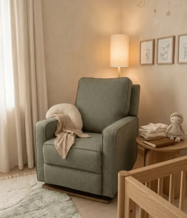 Mecedora Dulce | Base de Madera |  Reclinable Manual | Gira 360°